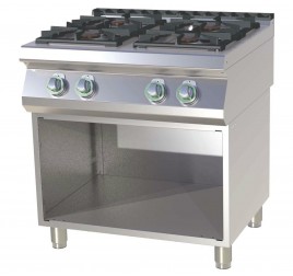 4 égőfejes RedFox gáztűzhely semleges tárolóval